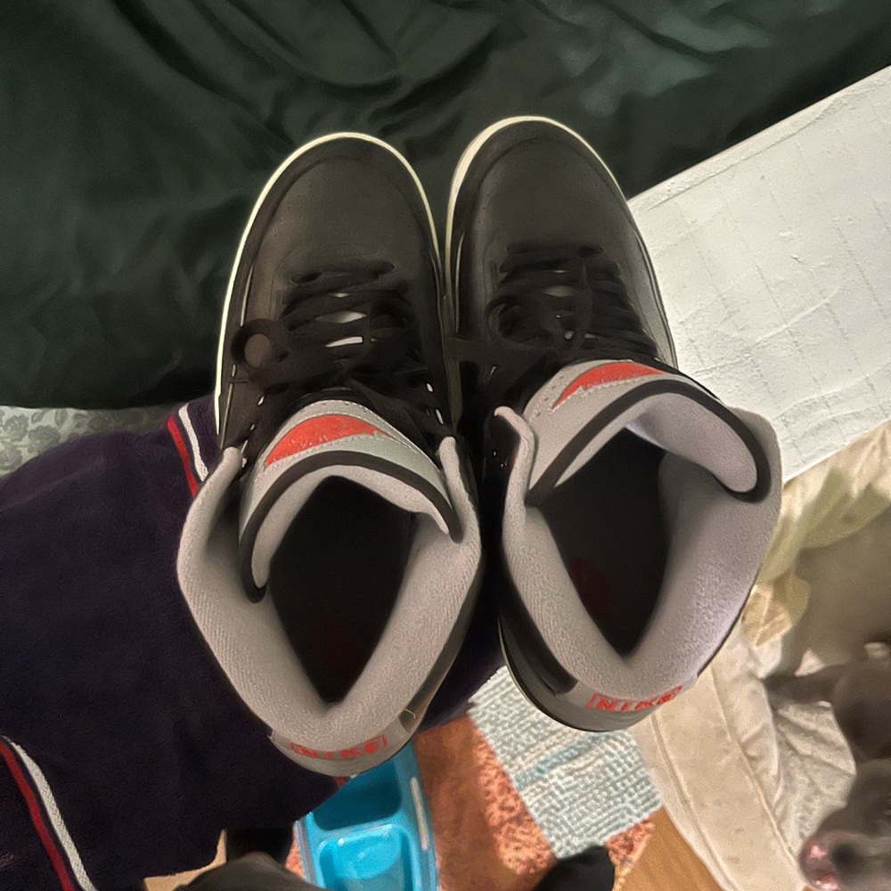 Jordan Athletic Shoes Black and Red